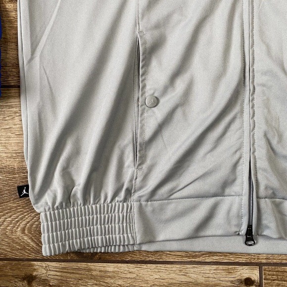 Air Jordan Flight Jacket Gray Blue Large Jumpman Track Jacket - Picture 9 of 10